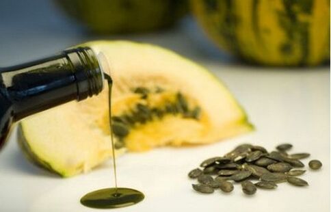 Pumpkin oil to prepare the body to cleanse the worms with drugs